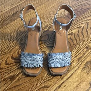 Franco Sarto Blue Woven Sandals